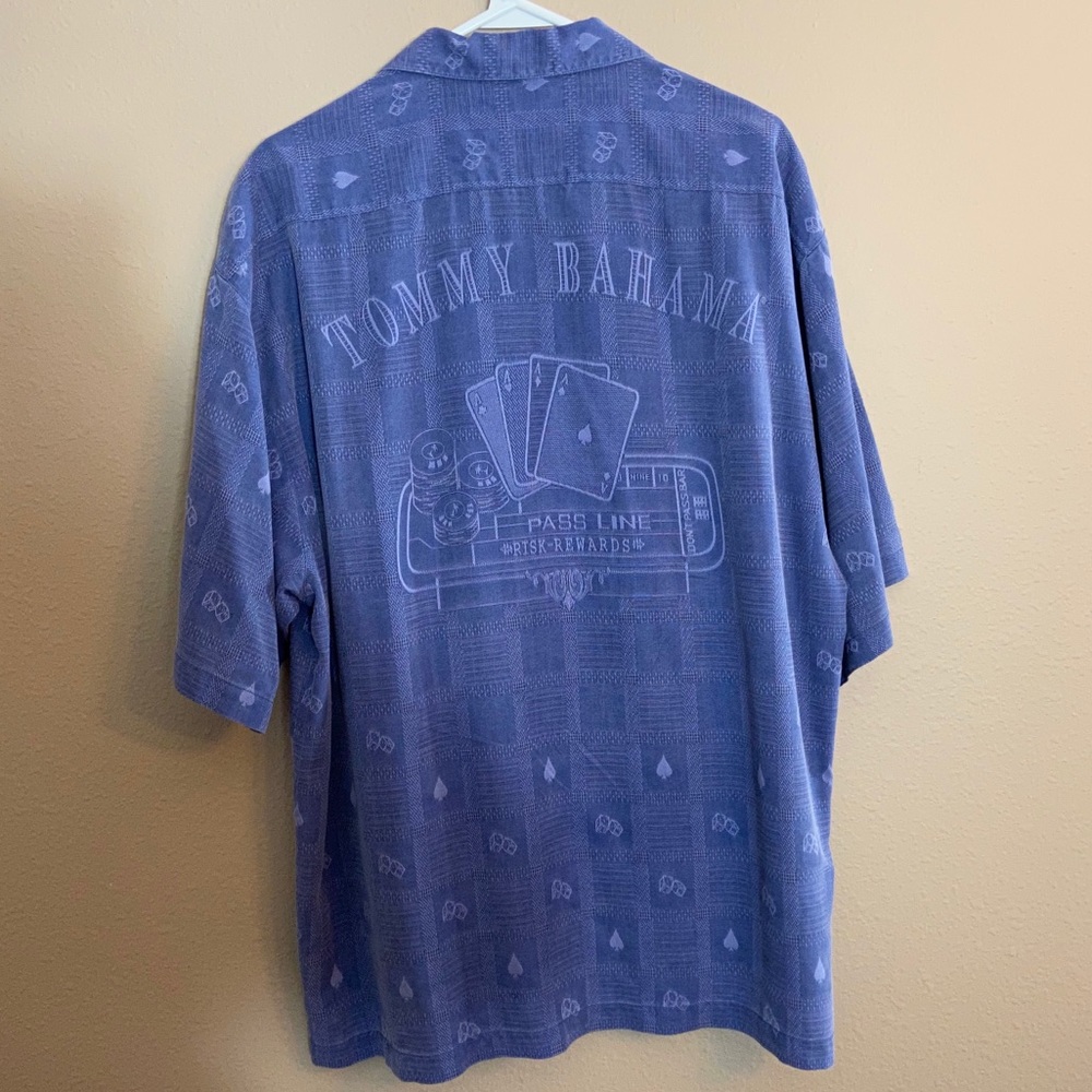 Tommy Bahama 100% Silk XL Poker & Dice Shirt